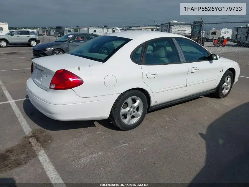 2000 Ford Taurus Ses VIN: 1FAFP5526YG179733 Lot: 42696413