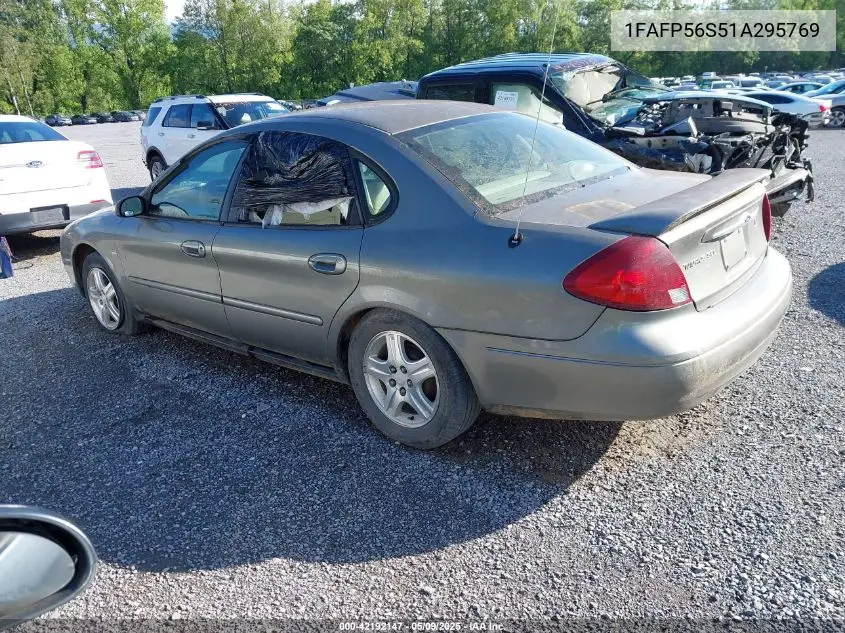 2001 Ford Taurus Sel VIN: 1FAFP56S51A295769 Lot: 42192147