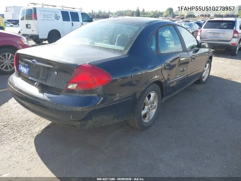 2001 Ford Taurus Ses VIN: 1FAHP55U51G273957 Lot: 42211266