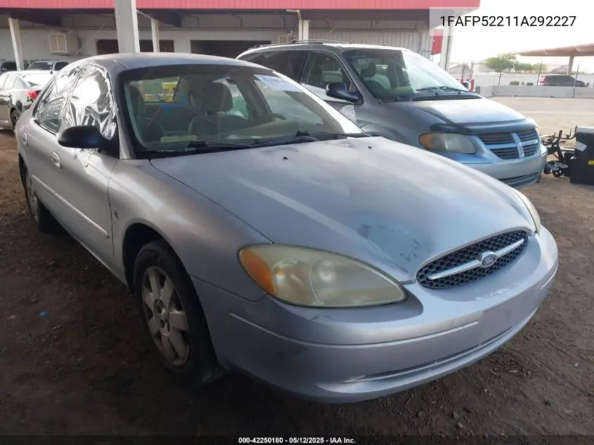 2001 Ford Taurus Lx VIN: 1FAFP52211A292227 Lot: 42250180