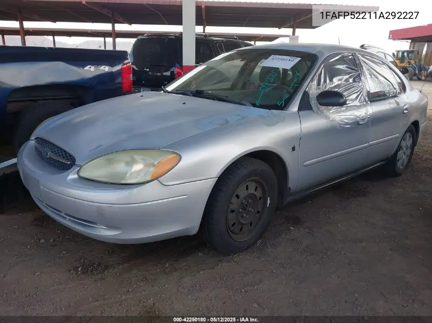 2001 Ford Taurus Lx VIN: 1FAFP52211A292227 Lot: 42250180
