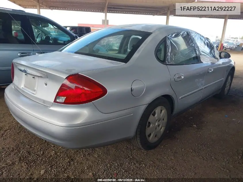 2001 Ford Taurus Lx VIN: 1FAFP52211A292227 Lot: 42250180
