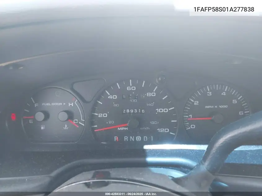 2001 Ford Taurus Se VIN: 1FAFP58S01A277838 Lot: 42583311