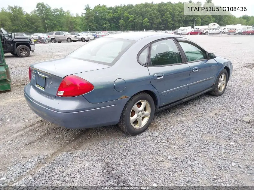 2001 Ford Taurus Se VIN: 1FAFP53U51G108436 Lot: 42595308