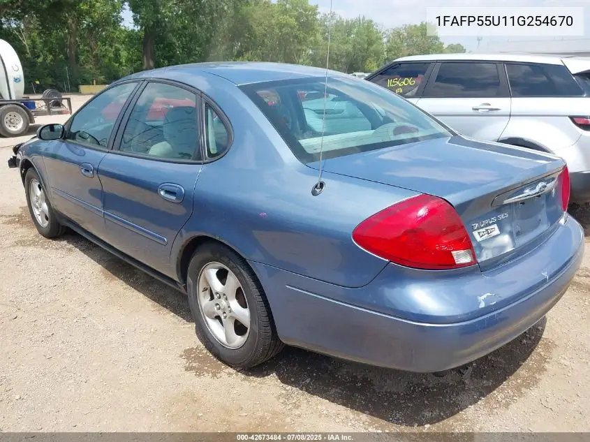2001 Ford Taurus Ses VIN: 1FAFP55U11G254670 Lot: 42673484