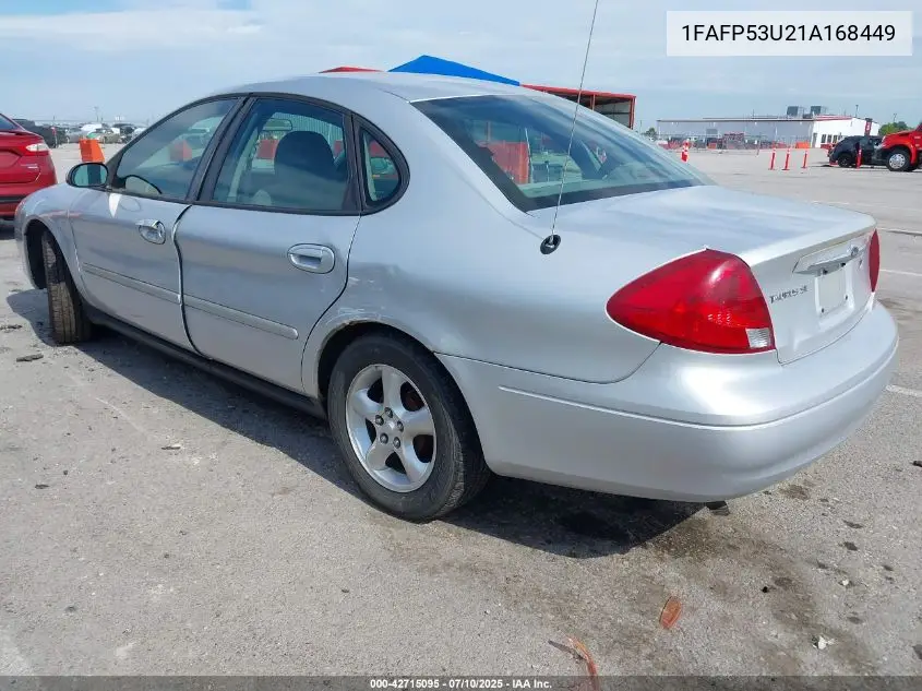 2001 Ford Taurus Se VIN: 1FAFP53U21A168449 Lot: 42715095