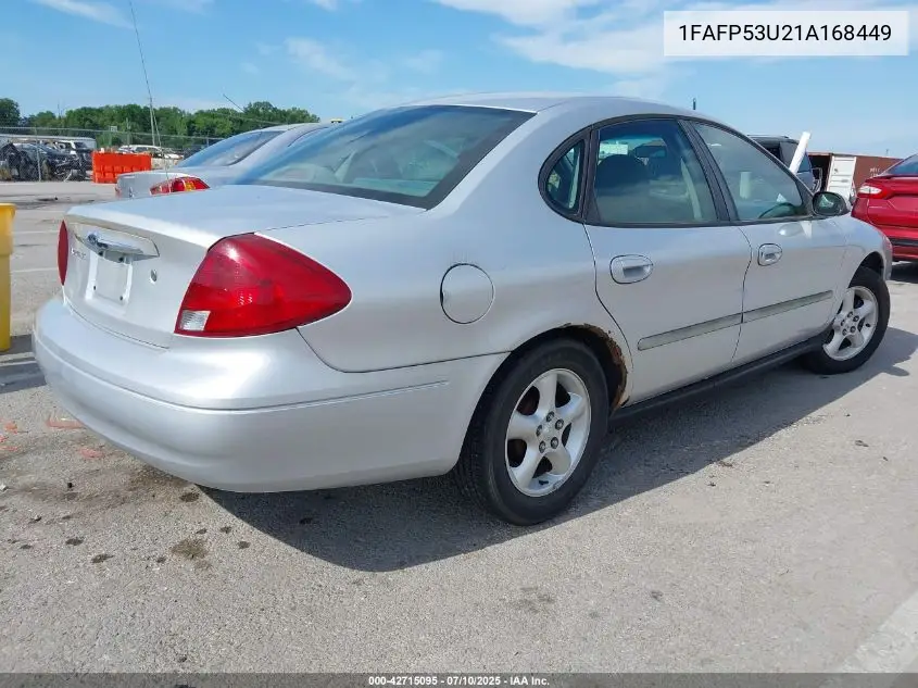 2001 Ford Taurus Se VIN: 1FAFP53U21A168449 Lot: 42715095