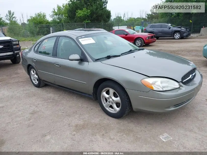 2002 Ford Taurus Ses VIN: 1FAFP55U82G231582 Lot: 42594390