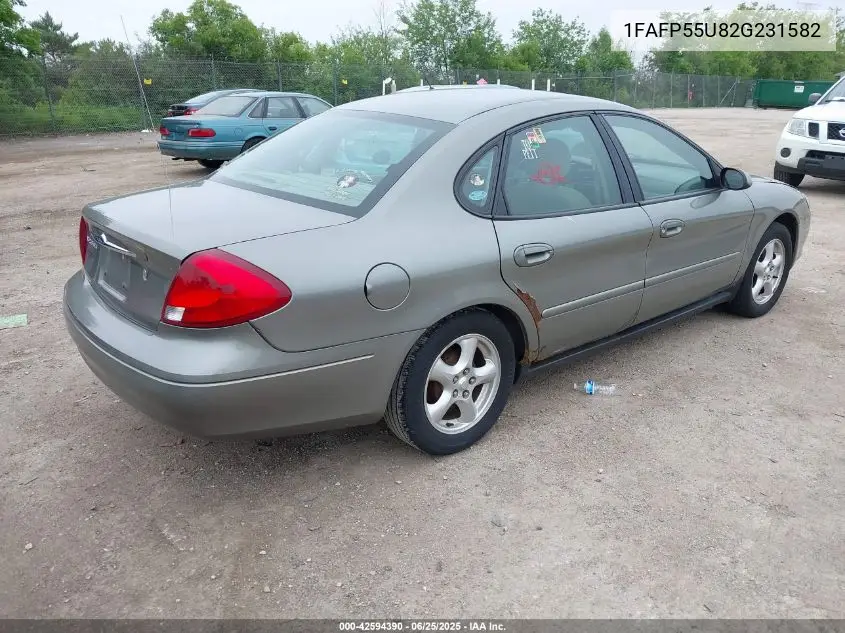 2002 Ford Taurus Ses VIN: 1FAFP55U82G231582 Lot: 42594390