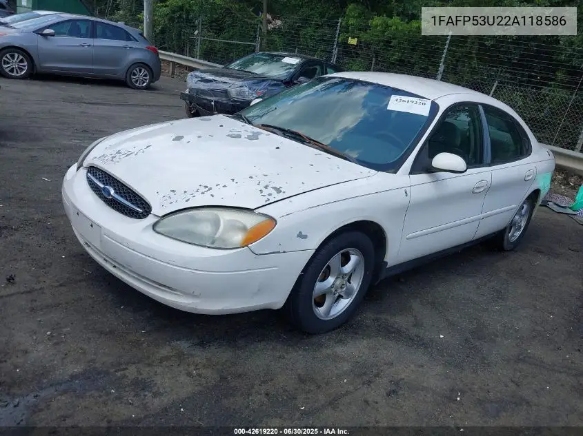 2002 Ford Taurus Se VIN: 1FAFP53U22A118586 Lot: 42619220