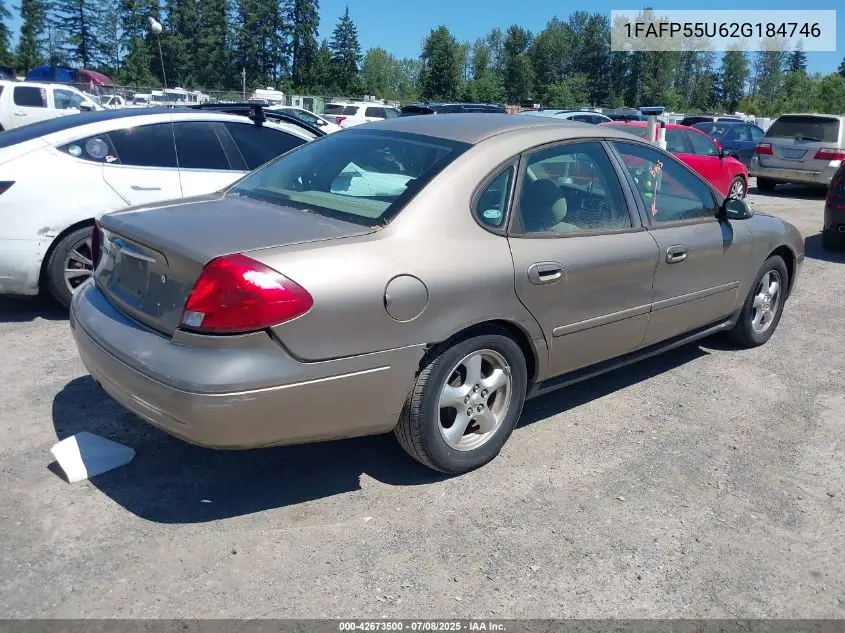 2002 Ford Taurus Ses VIN: 1FAFP55U62G184746 Lot: 42673500
