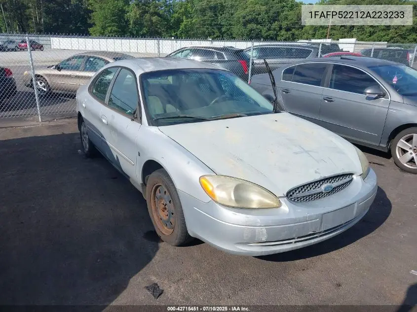 2002 Ford Taurus Lx VIN: 1FAFP52212A223233 Lot: 42715451