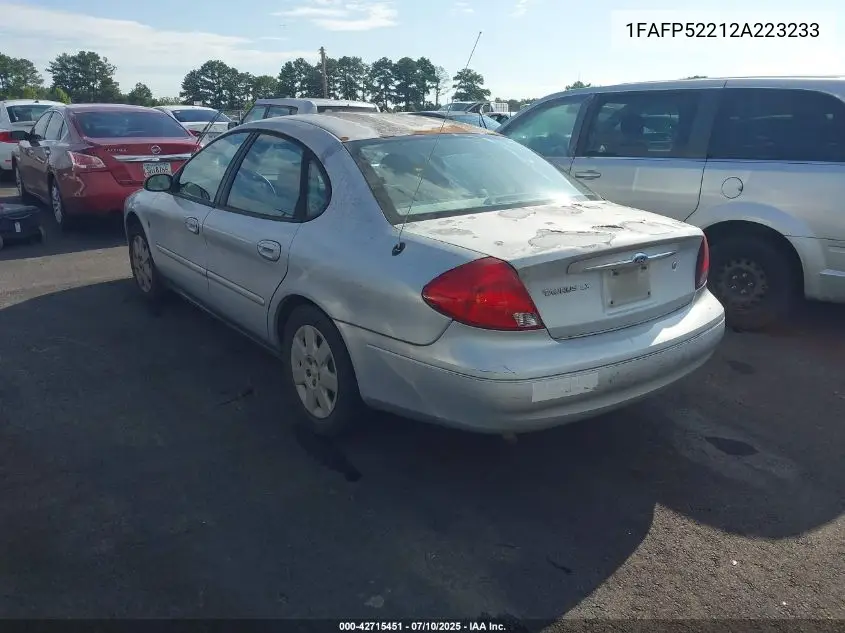 2002 Ford Taurus Lx VIN: 1FAFP52212A223233 Lot: 42715451