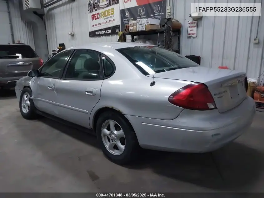 2003 Ford Taurus Ses VIN: 1FAFP55283G236555 Lot: 41701348