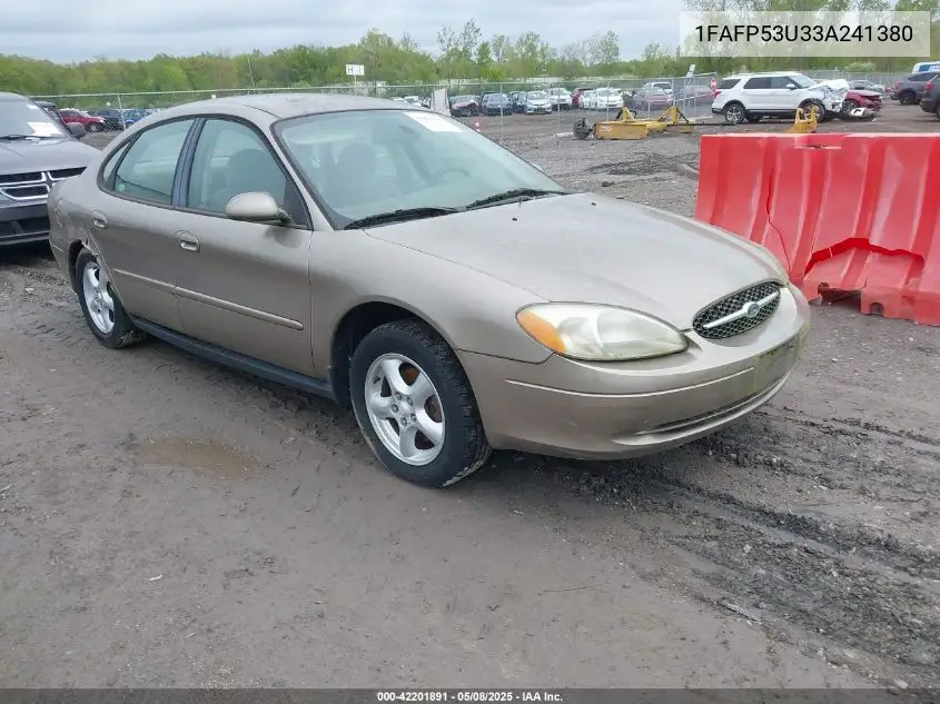 2003 Ford Taurus Se VIN: 1FAFP53U33A241380 Lot: 42201891