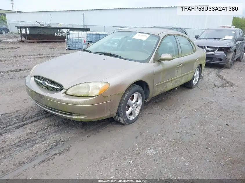 2003 Ford Taurus Se VIN: 1FAFP53U33A241380 Lot: 42201891