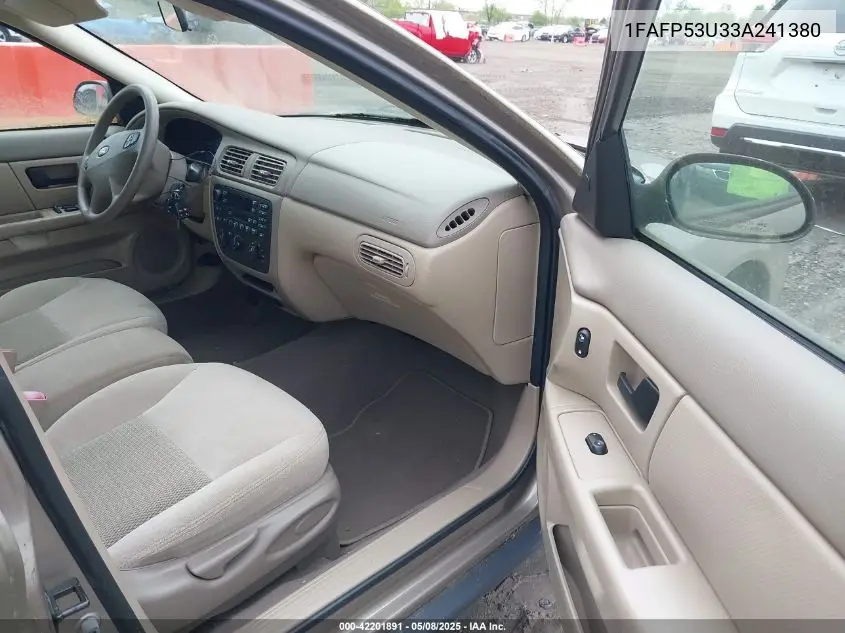 2003 Ford Taurus Se VIN: 1FAFP53U33A241380 Lot: 42201891