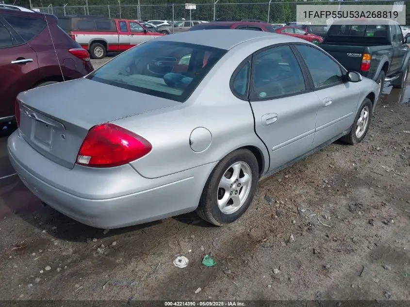 2003 Ford Taurus Ses VIN: 1FAFP55U53A268819 Lot: 42214390