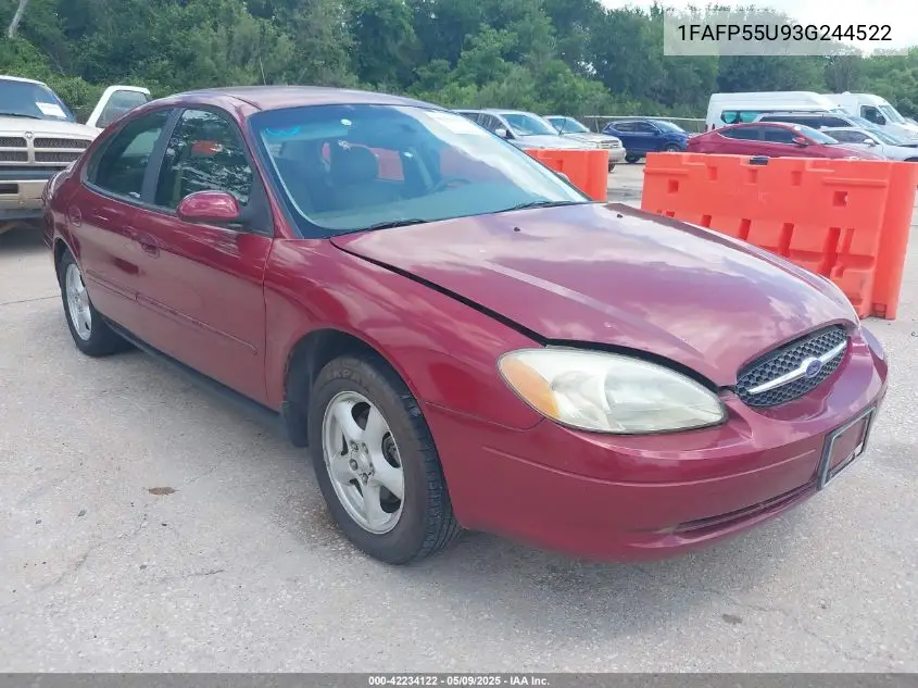 2003 Ford Taurus Ses VIN: 1FAFP55U93G244522 Lot: 42234122