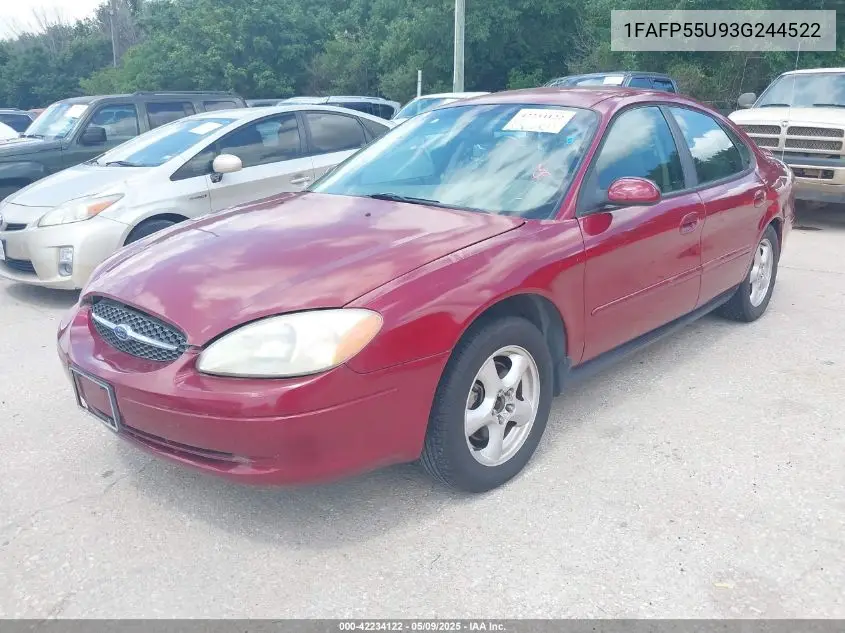 2003 Ford Taurus Ses VIN: 1FAFP55U93G244522 Lot: 42234122