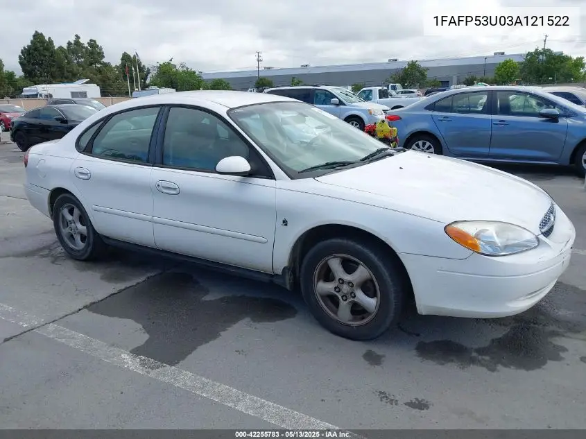 2003 Ford Taurus Se VIN: 1FAFP53U03A121522 Lot: 42255783