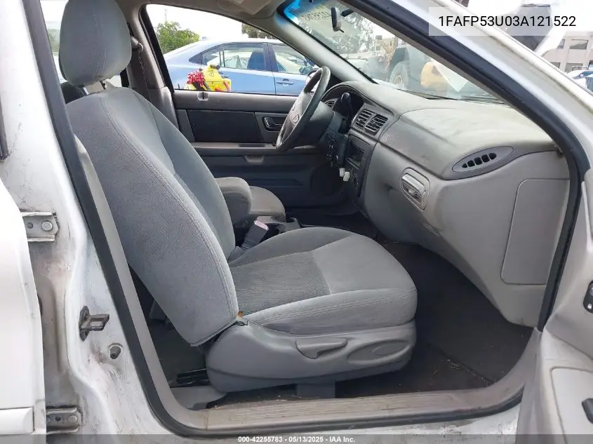 2003 Ford Taurus Se VIN: 1FAFP53U03A121522 Lot: 42255783