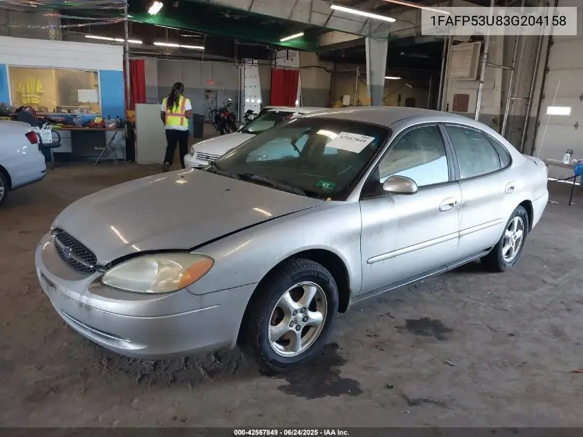 2003 Ford Taurus Se VIN: 1FAFP53U83G204158 Lot: 42567849