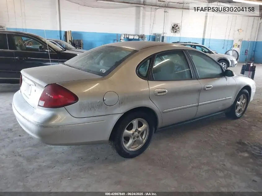 2003 Ford Taurus Se VIN: 1FAFP53U83G204158 Lot: 42567849