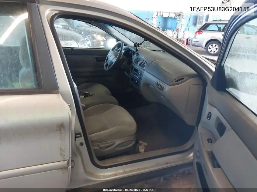 2003 Ford Taurus Se VIN: 1FAFP53U83G204158 Lot: 42567849