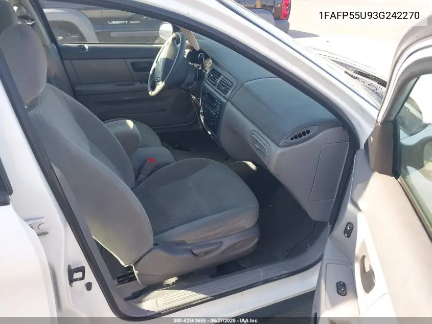 2003 Ford Taurus Ses VIN: 1FAFP55U93G242270 Lot: 42583659