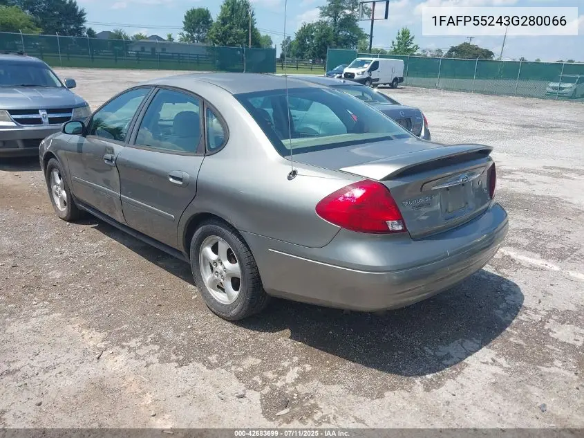 2003 Ford Taurus Ses VIN: 1FAFP55243G280066 Lot: 42683699