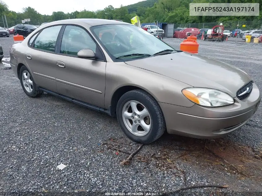 2003 Ford Taurus Ses VIN: 1FAFP55243A197174 Lot: 42691023
