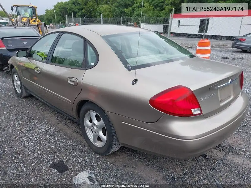 2003 Ford Taurus Ses VIN: 1FAFP55243A197174 Lot: 42691023