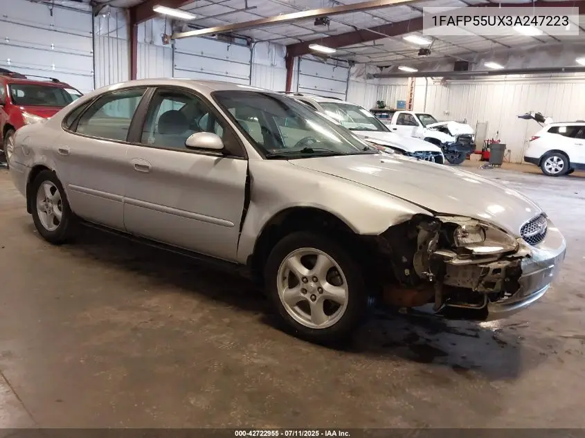 2003 Ford Taurus Ses VIN: 1FAFP55UX3A247223 Lot: 42722955