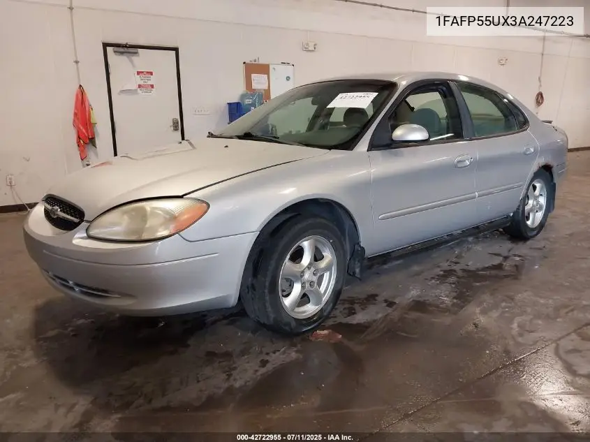 2003 Ford Taurus Ses VIN: 1FAFP55UX3A247223 Lot: 42722955
