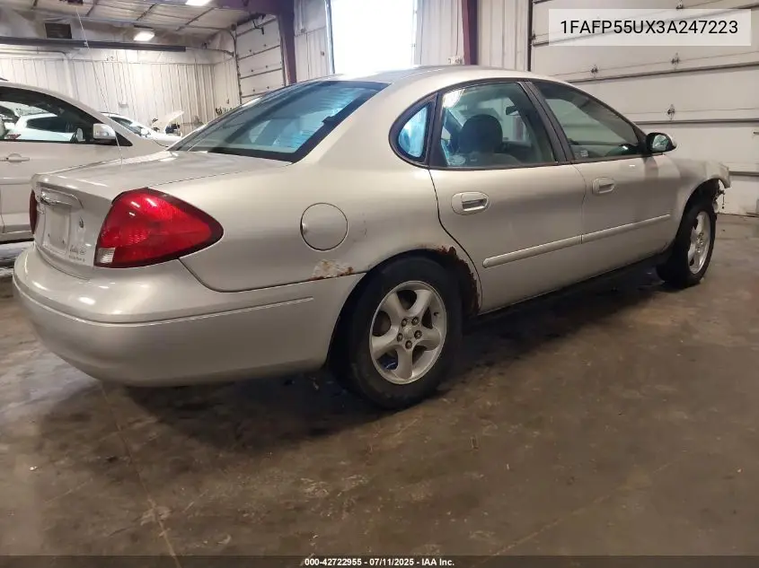 2003 Ford Taurus Ses VIN: 1FAFP55UX3A247223 Lot: 42722955