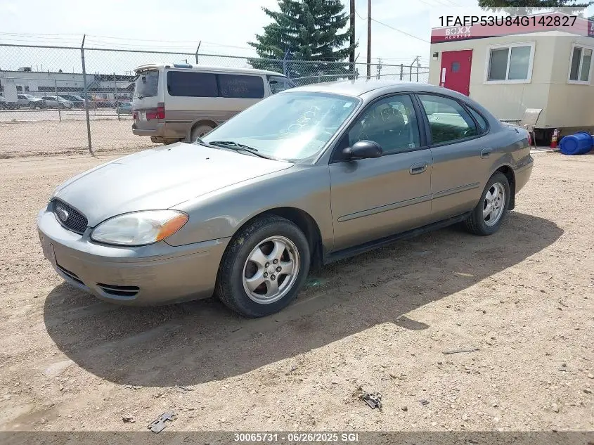 2004 Ford Taurus Se VIN: 1FAFP53U84G142827 Lot: 30065731