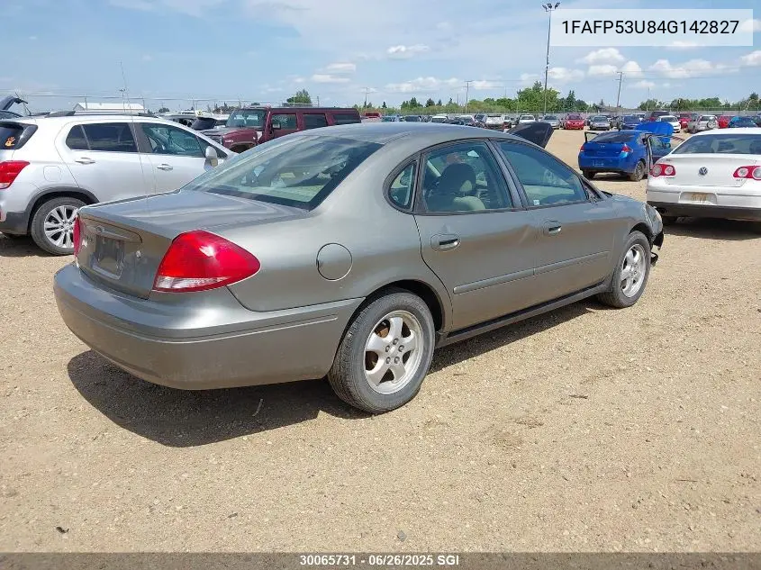 2004 Ford Taurus Se VIN: 1FAFP53U84G142827 Lot: 30065731