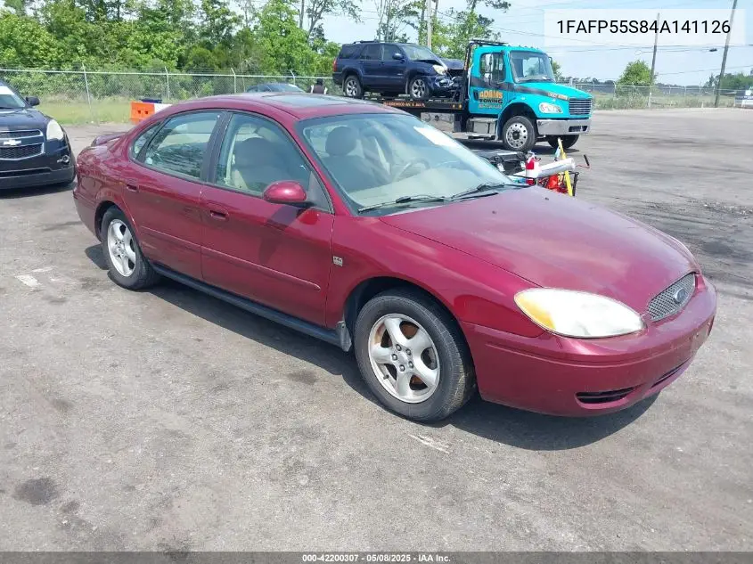 2004 Ford Taurus Ses VIN: 1FAFP55S84A141126 Lot: 42200307