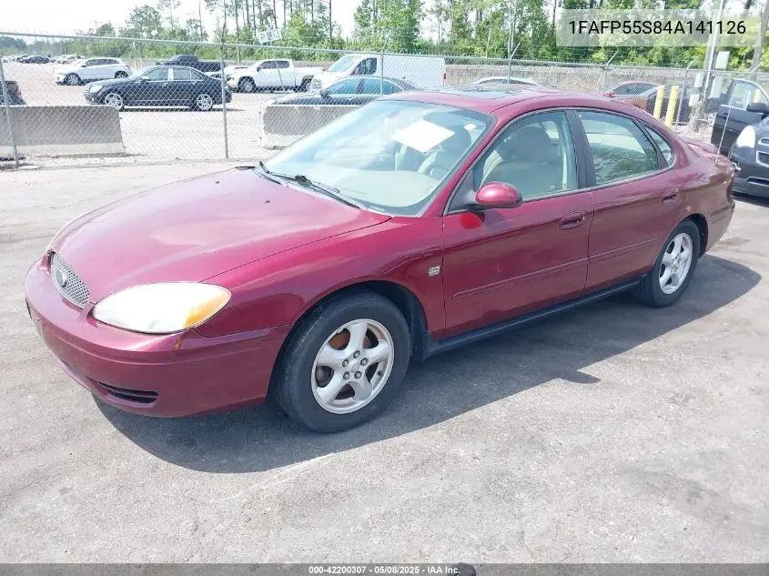 2004 Ford Taurus Ses VIN: 1FAFP55S84A141126 Lot: 42200307