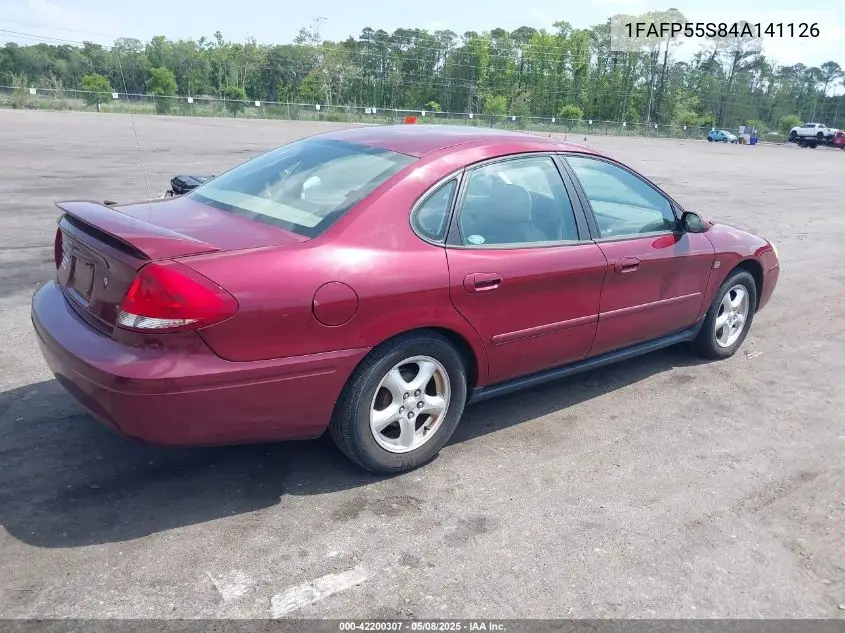 2004 Ford Taurus Ses VIN: 1FAFP55S84A141126 Lot: 42200307