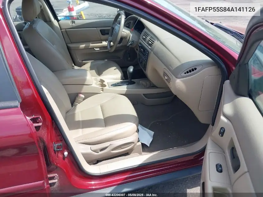 2004 Ford Taurus Ses VIN: 1FAFP55S84A141126 Lot: 42200307