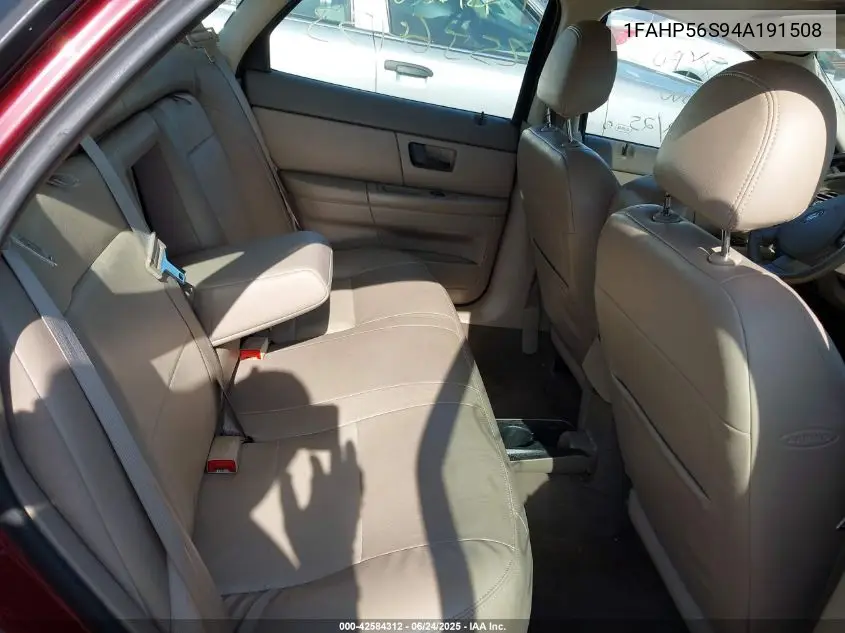 2004 Ford Taurus Sel VIN: 1FAHP56S94A191508 Lot: 42584312