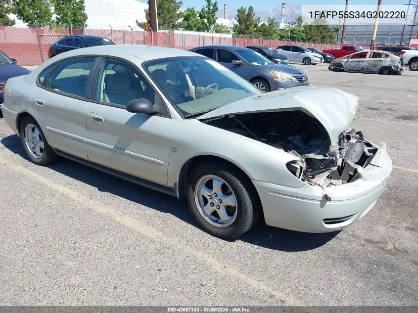 2004 Ford Taurus Ses VIN: 1FAFP55S34G202220 Lot: 42687343