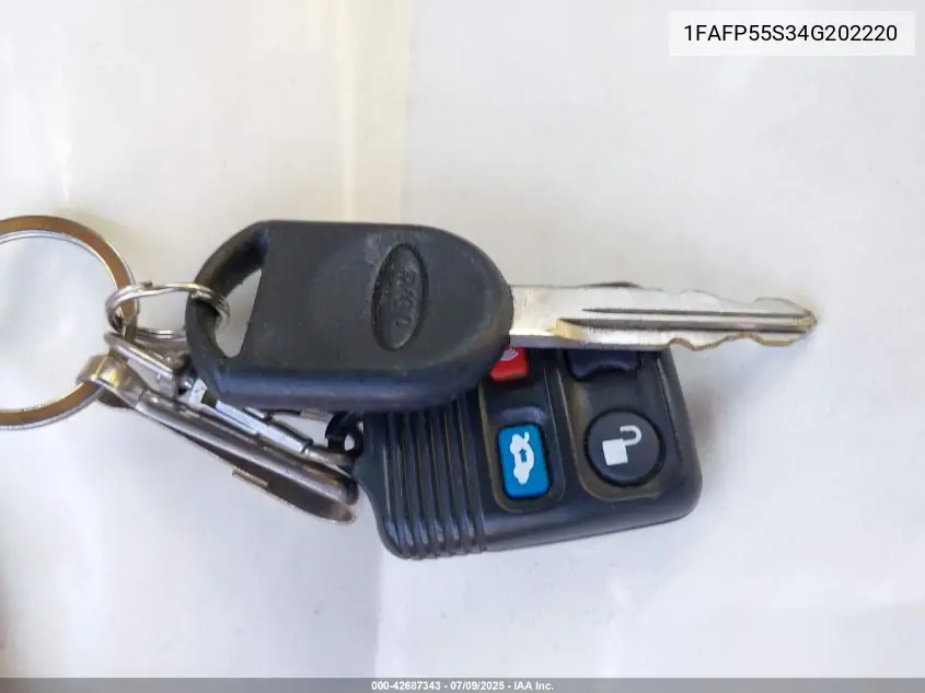 2004 Ford Taurus Ses VIN: 1FAFP55S34G202220 Lot: 42687343