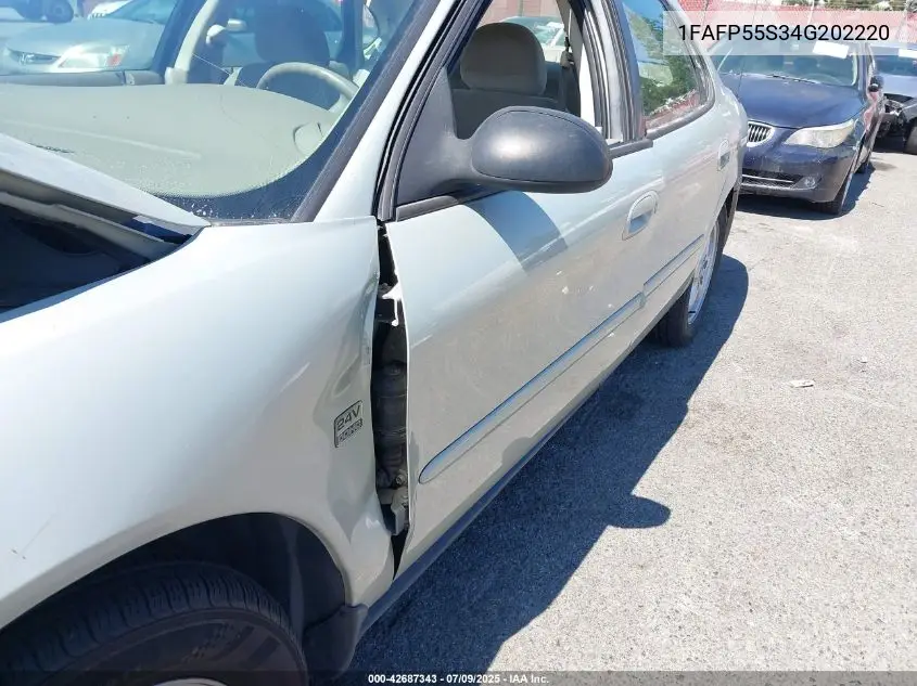 2004 Ford Taurus Ses VIN: 1FAFP55S34G202220 Lot: 42687343