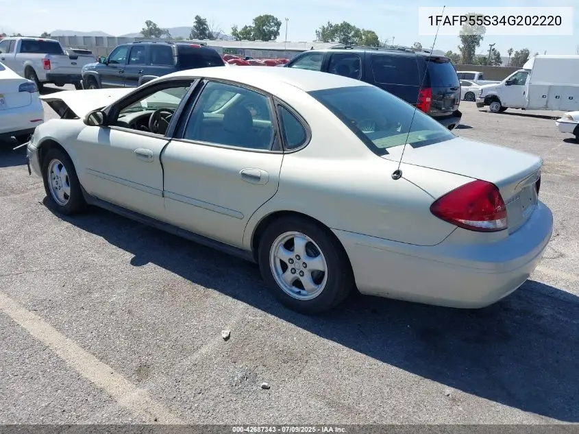 2004 Ford Taurus Ses VIN: 1FAFP55S34G202220 Lot: 42687343