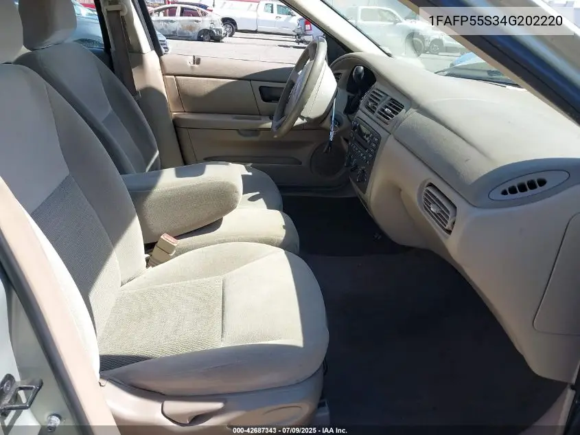 2004 Ford Taurus Ses VIN: 1FAFP55S34G202220 Lot: 42687343