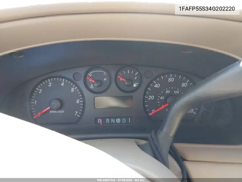 2004 Ford Taurus Ses VIN: 1FAFP55S34G202220 Lot: 42687343