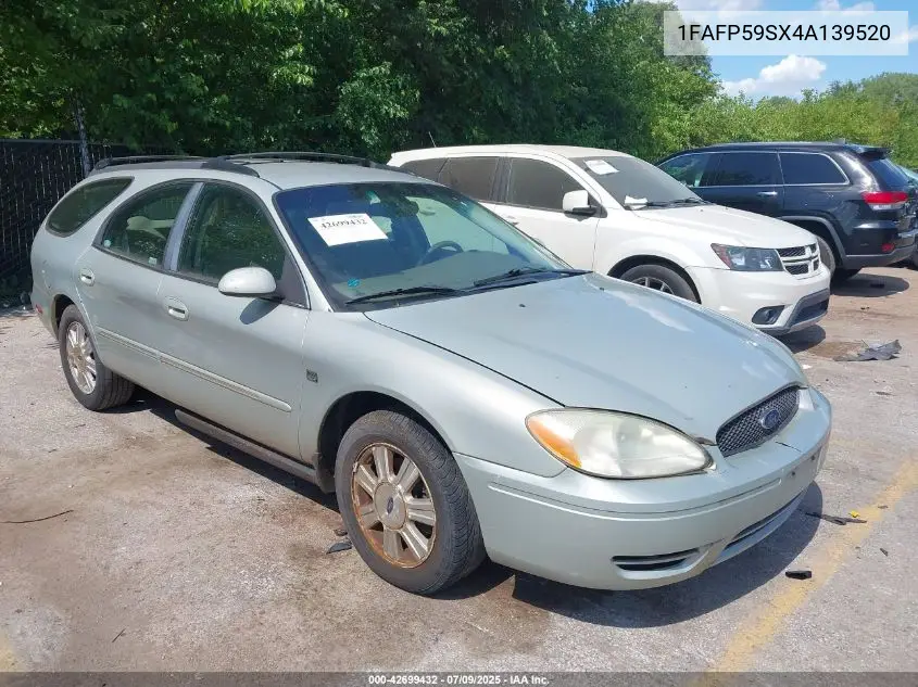 2004 Ford Taurus Sel VIN: 1FAFP59SX4A139520 Lot: 42699432